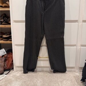 Investments Black Pants with White Dots